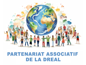 Logo avec écrit : Partenariat associatif de la DREAL