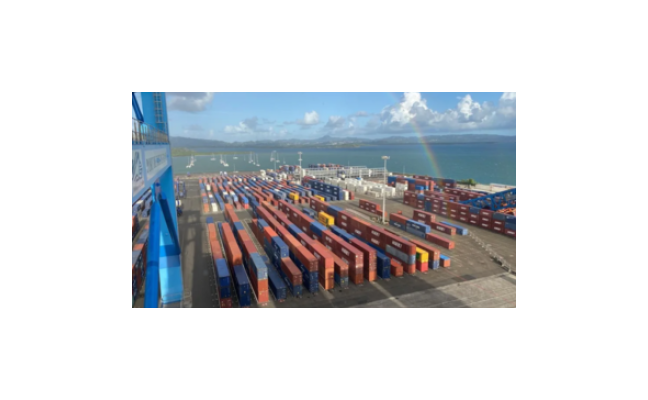 Vue aérienne sur le Grand Port Maritime de Martinique